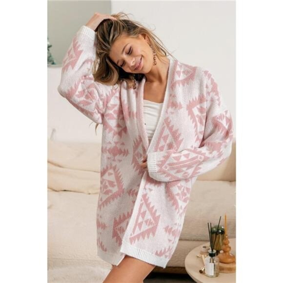 BiBi Aztec Pattern Open‎ Front Cardigan - Picture 9 of 12